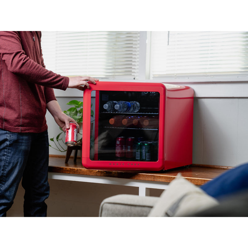 Magic Chef Retro Mini Beverage Cooler in Red (1.7 cu. ft.)
