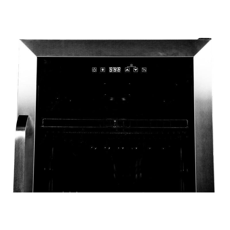 Magic Chef 18.9 in W. Single Zone 83 Can Beverage Cooler in Stainless Steel