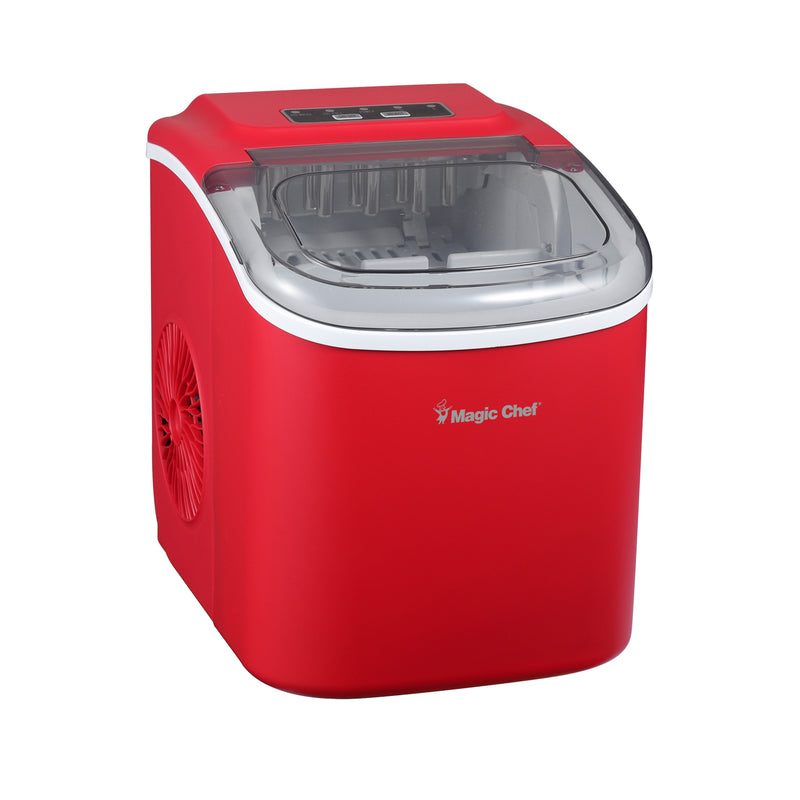 Magic Chef Portable Countertop Ice Maker in Red (27 lb.)