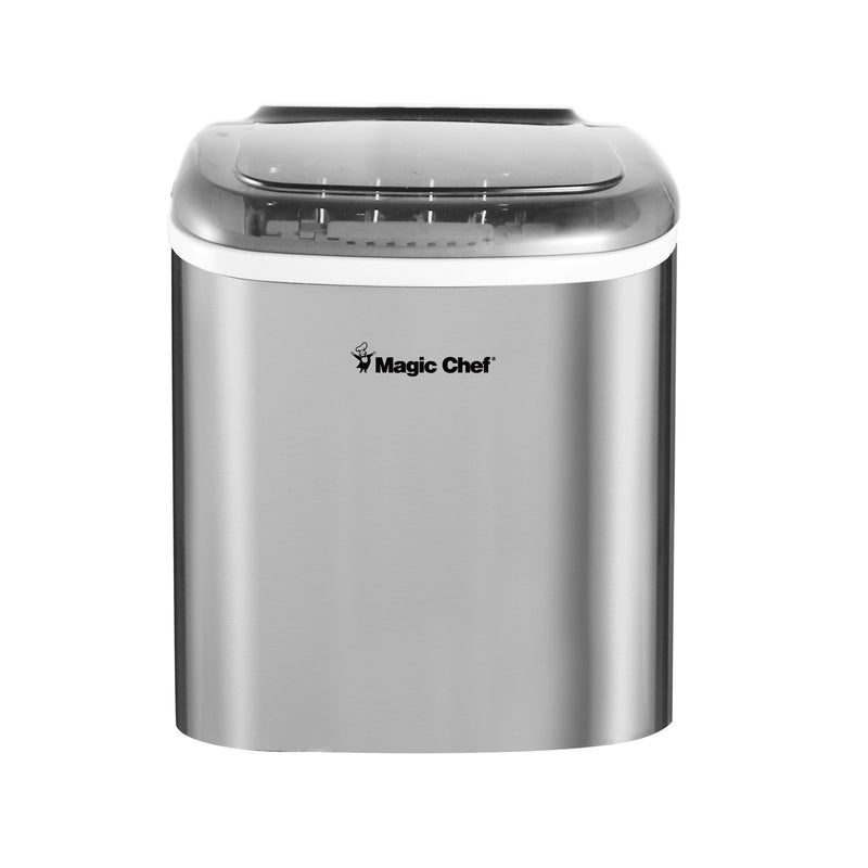 Magic Chef Portable Countertop Ice Maker in Stainless (27 lb.)