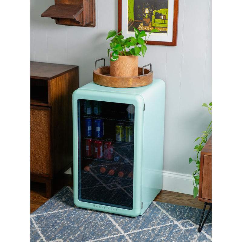 Magic Chef Retro Beverage Cooler in Mint Green (3.4 cu. ft.)