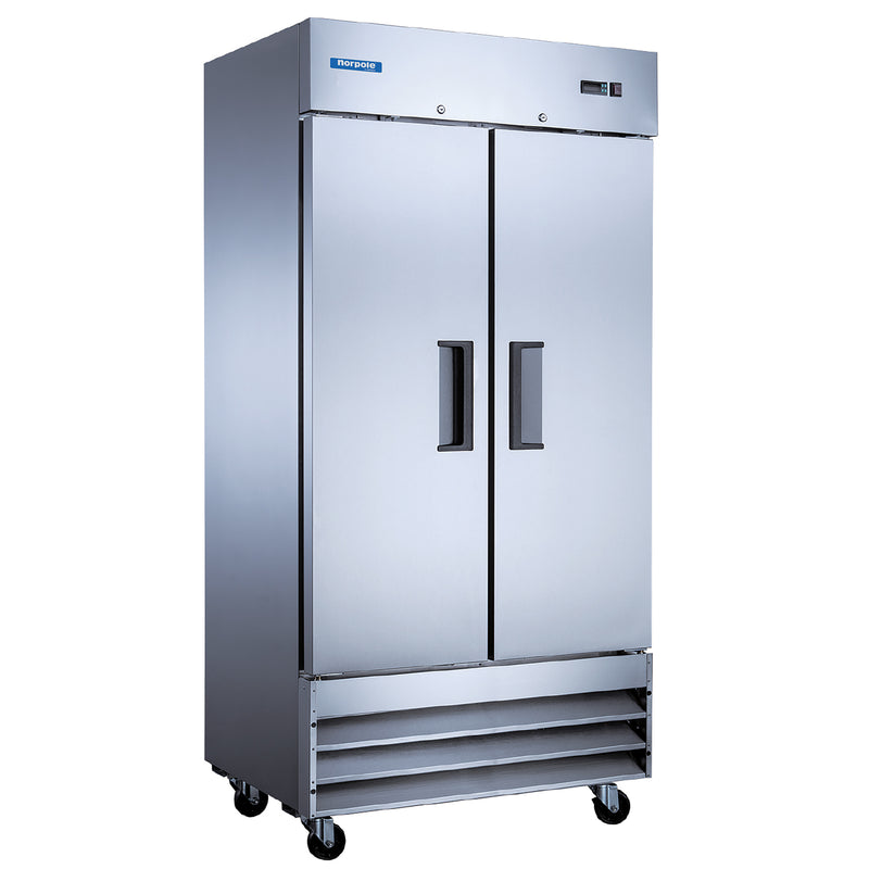 Norpole Double Door Commercial Reach-In Refrigerator in Stainless Steel (27.6 cu. ft.)