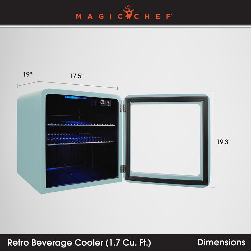 Magic Chef Retro Beverage Cooler in Mint Green (1.7 cu. ft.)