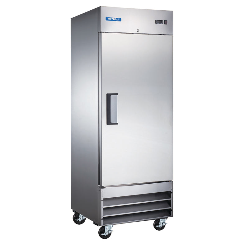 Norpole Single Door Commercial Reach-In Refrigerator in Stainless Steel (29 in. 19 cu. ft.)