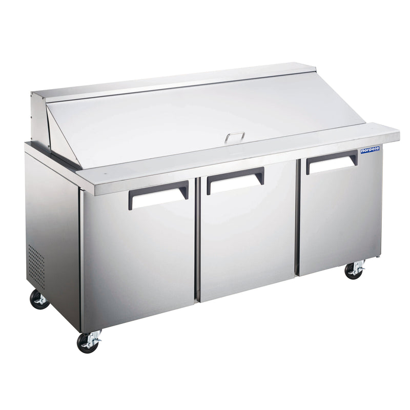 Norpole 3 Door Mega Top Sandwich/Salad Prep Table