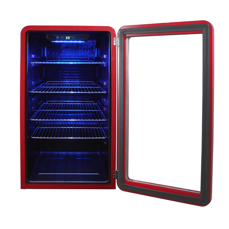 Magic Chef Retro Beverage Cooler in Red (3.4 cu. ft.)