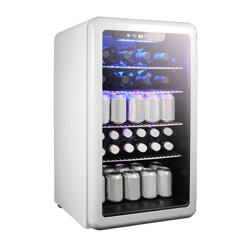 Magic Chef Retro Beverage Cooler in White (3.4 cu. ft.)
