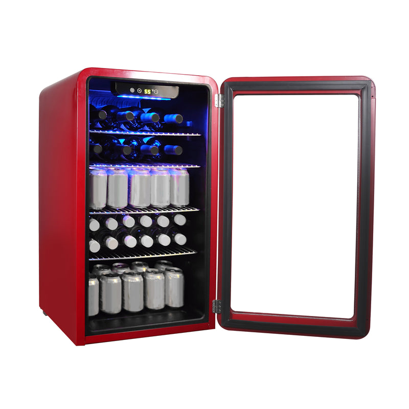 Magic Chef Retro Beverage Cooler in Red (3.4 cu. ft.)