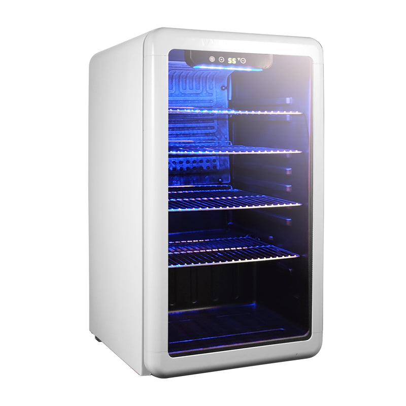 Magic Chef Retro Beverage Cooler in White (3.4 cu. ft.)
