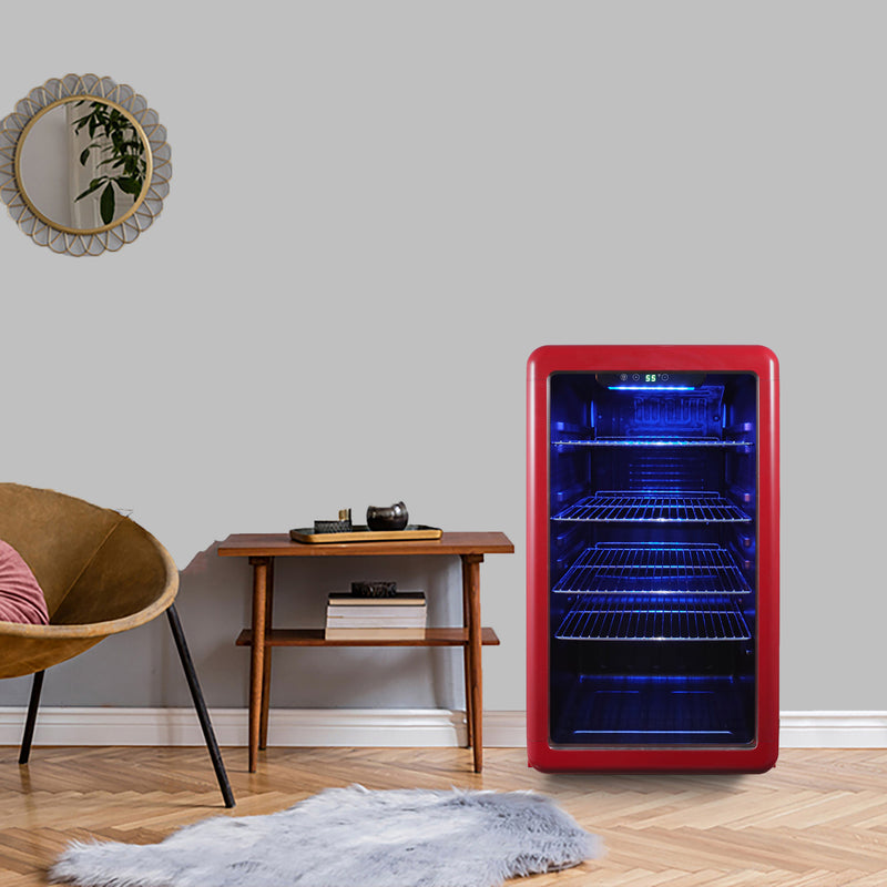 Magic Chef Retro Beverage Cooler in Red (3.4 cu. ft.)