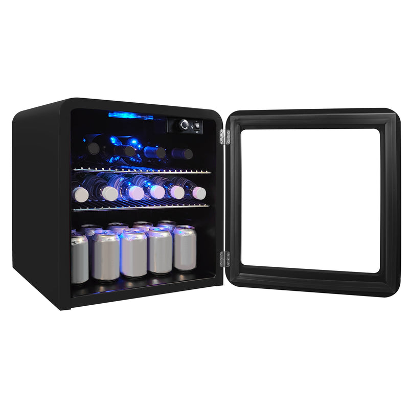 Magic Chef Retro Mini Beverage Cooler in Black (1.7 cu. ft.)