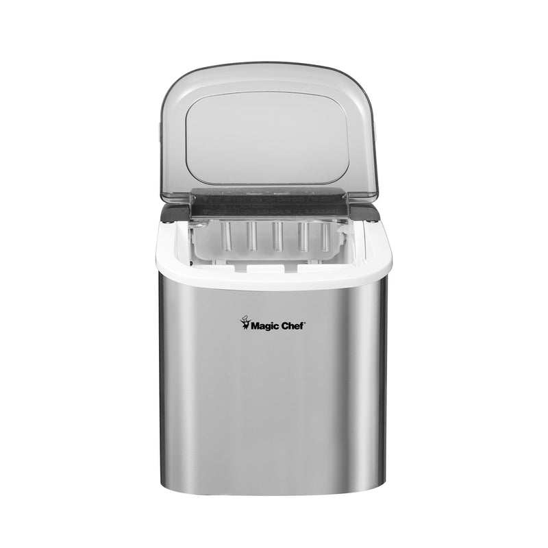 Magic Chef Portable Countertop Ice Maker in Stainless (27 lb.)