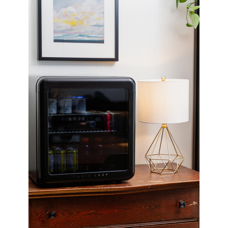 Magic Chef Retro Mini Beverage Cooler in Black (1.7 cu. ft.)
