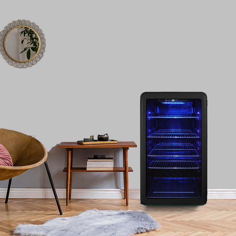 Magic Chef Retro Beverage Cooler in Black (3.4 cu. ft.)