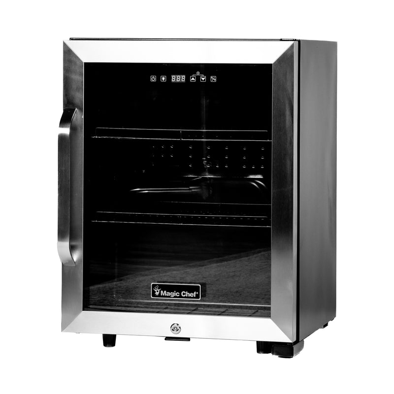 Magic Chef 18.9 in W. Single Zone 58 Can Beverage Cooler in Stainless Steel