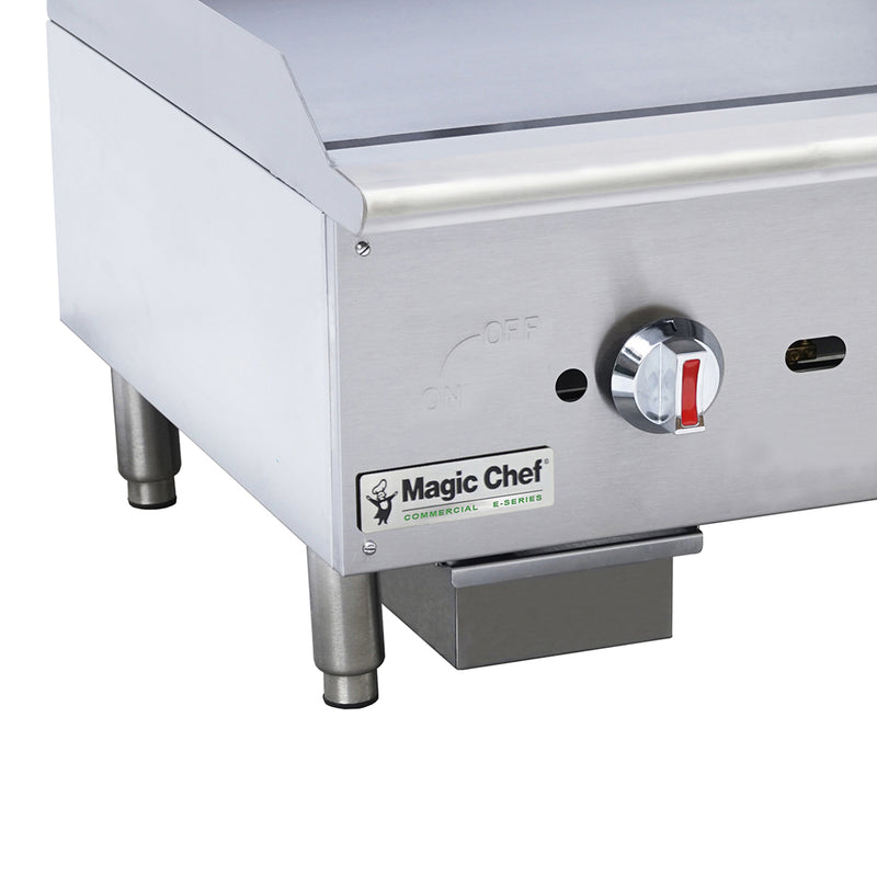 Magic Chef Thermostatic Countertop Gas Griddle in Stainless Steel (24 in.)