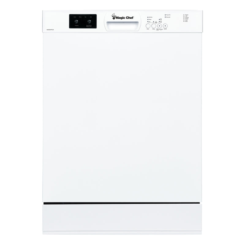 Magic Chef White Front Control Built-in Stainless Steel Tall Tub Dishwasher (24 in.)