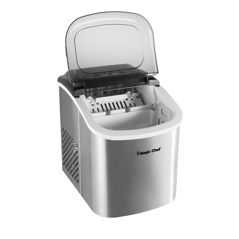Magic Chef Portable Countertop Ice Maker in Stainless (27 lb.)