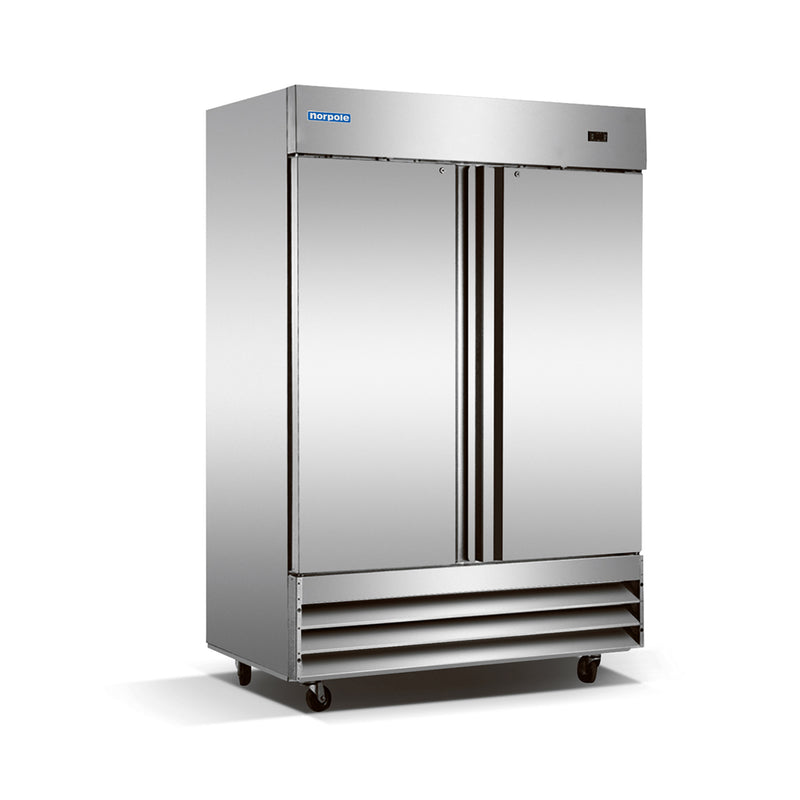 Norpole 2-Door Commercial Upright Reach-In Freezer in Stainless Steel (48 cu. ft.)