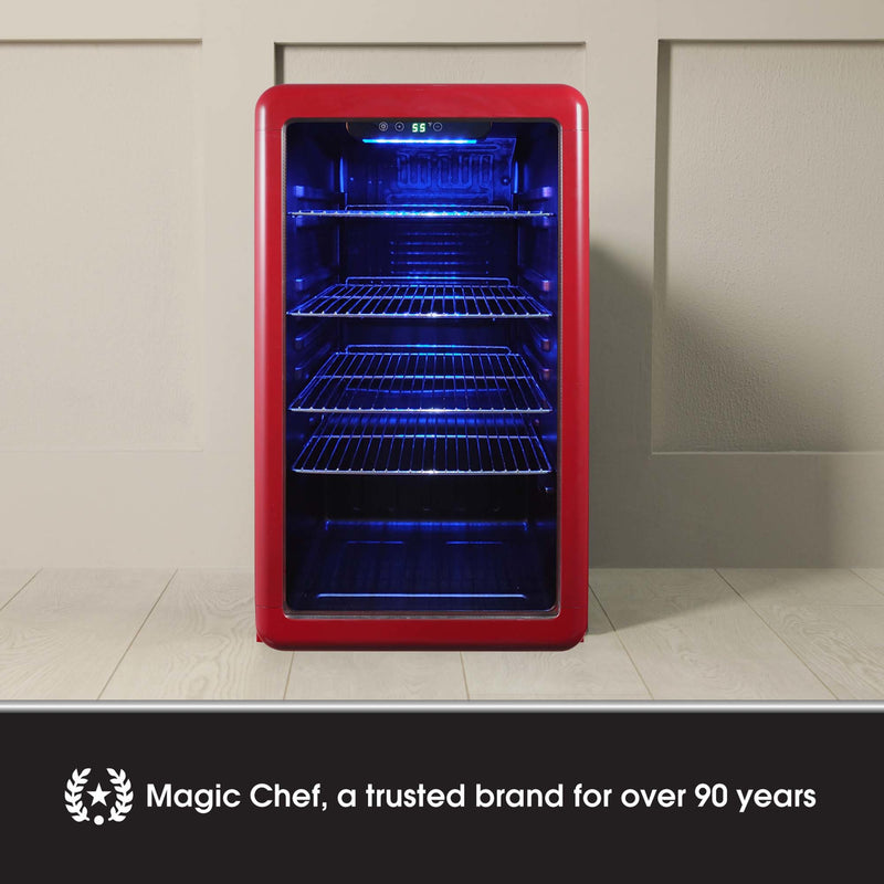 Magic Chef Retro Beverage Cooler in Red (3.4 cu. ft.)