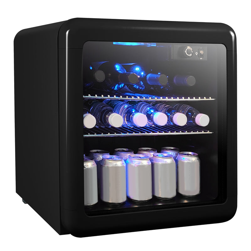 Magic Chef Retro Mini Beverage Cooler in Black (1.7 cu. ft.)