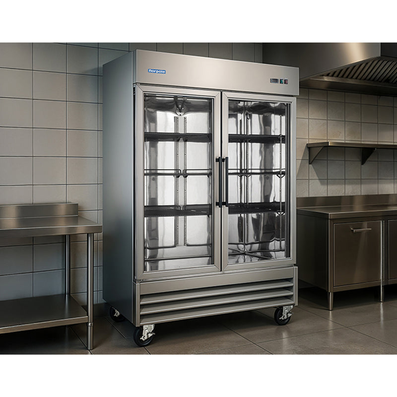 Norpole 2 Glass Door Reach-In Freezer