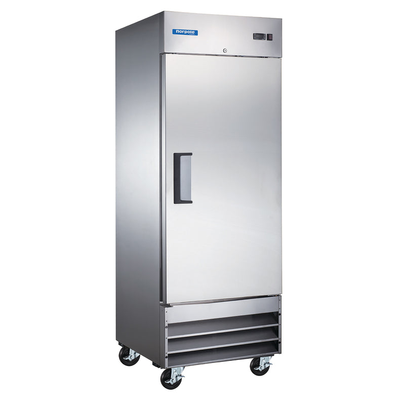 Norpole Auto-Cycle Defrost Single Door Reach-In Upright Commercial Freezer in Stainless Steel (29 in. 19 cu. ft.)